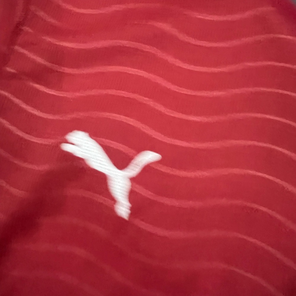 Puma Red Portugal Soccer Jersey with Green Trim and White Accents - Picture 4 of 11